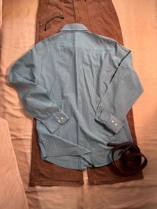 Men's Blue Long Sleeve Shirt
