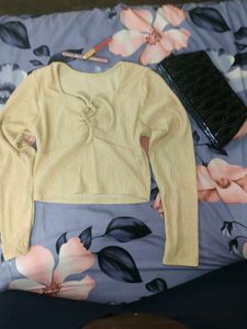 Cute Beige Crop Top