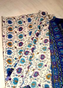 Elegant Floral Print Saree