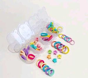30+Cute Bear Hair Tie with Clip Organizer