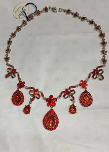Stunning Red Gemstone Necklace