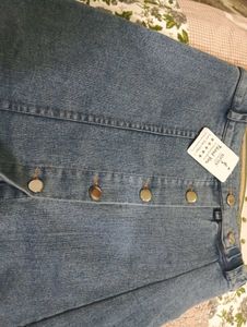 Denim Button-Front Maxi Skirt