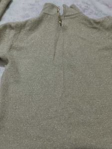Sparkly Gold Knit woolen Top