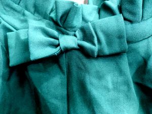 Ruffled Dark Green Pant