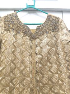 Elegant Golden Lehenga Choli Set