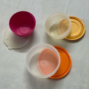 Set of 3 Vintage Food Storage Containers