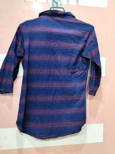 Striped Blue &amp; Violet Casual Shirt