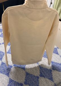 Cream Quarter Zip Sweatshirt