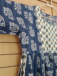 Naira Cut Kurti Of Blue Colour. Not Used