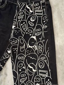 Unique Black Doodle Jeans