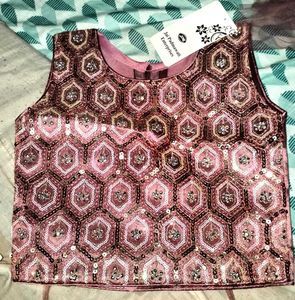 Stunning Sequined Hexagon Blouse