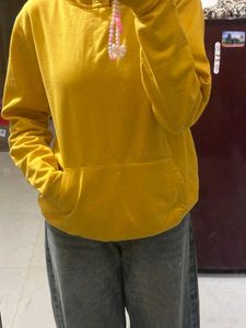 oversized yellow hoodie