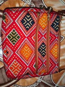 Boho Geometric Print Crossbody Bag