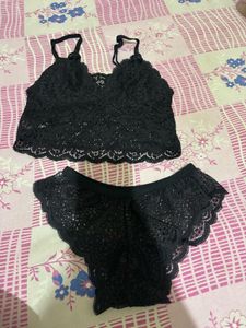 Black Lace Lingerie Set