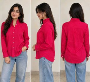 Stylish Rose Button-Up Shirt