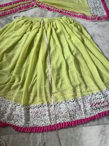 Green Lehenga&amp; designer Dupatta