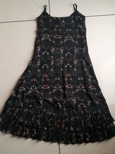 Black Floral Midi Dress