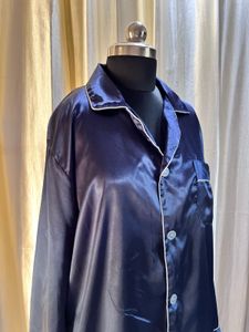 Midnight blue satin luxe Shirt