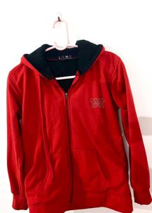 Cozy Red Zip-Up Hoodie