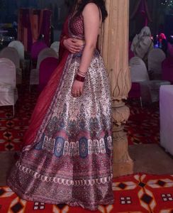 Elegant Banarasi Lehenga Choli Set (3 Piece)