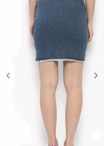 Women's Blue Denim Mini Skirt