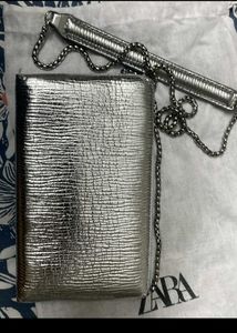 Zara Silver Sling Bag