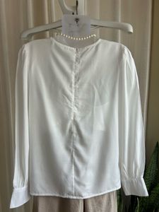 Elegant White Puff Sleeve Blouse