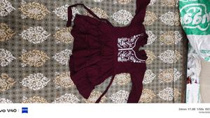 Cute Maroon Dress