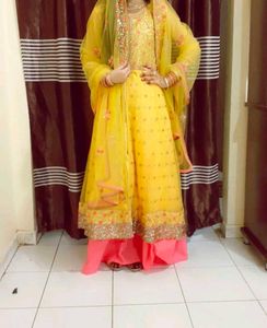 Yellow Embroidered Lehenga Choli