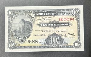 10 Shillings Gibraltar Nice Condition
