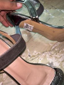 Sparkly Block Heel Sandals