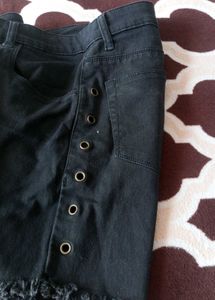 Stylish Black Denim Shorts