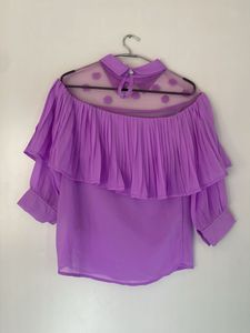 Lavender Ruffle Top