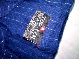 Elegant Navy Blue Embroidered Kurti