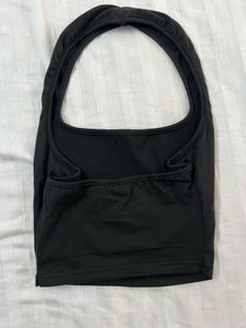 Black Halter Neck Crop Top