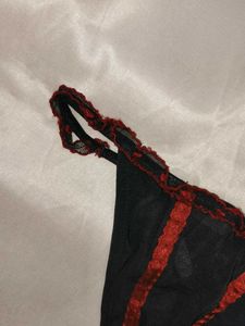 Black &amp; Red G-string Panty