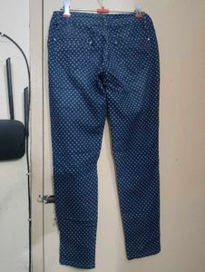 Patterned Denim Jeans