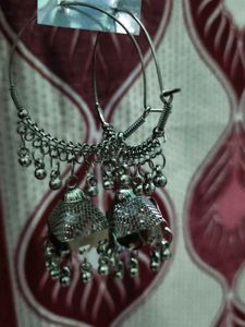 Oxidized Jhumka Earrings