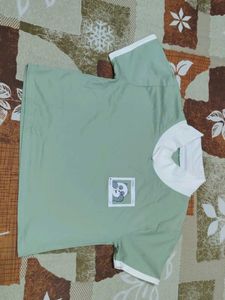 Cute Panda Graphic Tee - Pastel Green
