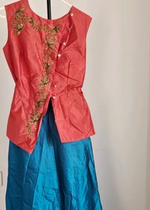 Pretty Pink & Turquoise Ethnic Wear Set