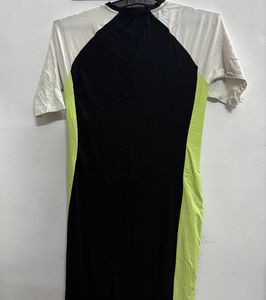 Stylish Color Block T shirt Dress