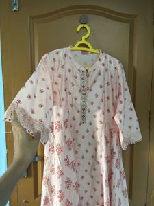 Pink Floral Kurta