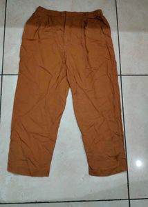 Comfortable Brown Cropped Pants