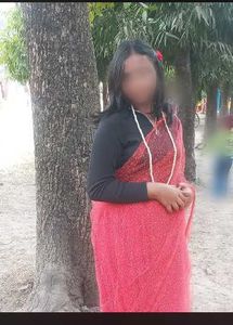 Sparkling Red Net Saree with Blouse piece