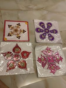 Festive Rangoli Stickers (Set of 4)