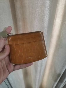 Stylish coin wallet Croc-Embossed Card Holder Wall