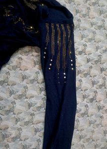 Stylish Embellished Cold Shoulder Top
