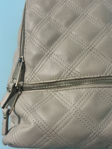 Max Brand Quilted Beige Backpack