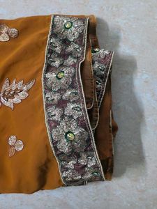 Embroidered Silk Saree