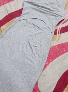 Grey Cut-Out Bodycon Midi Dress